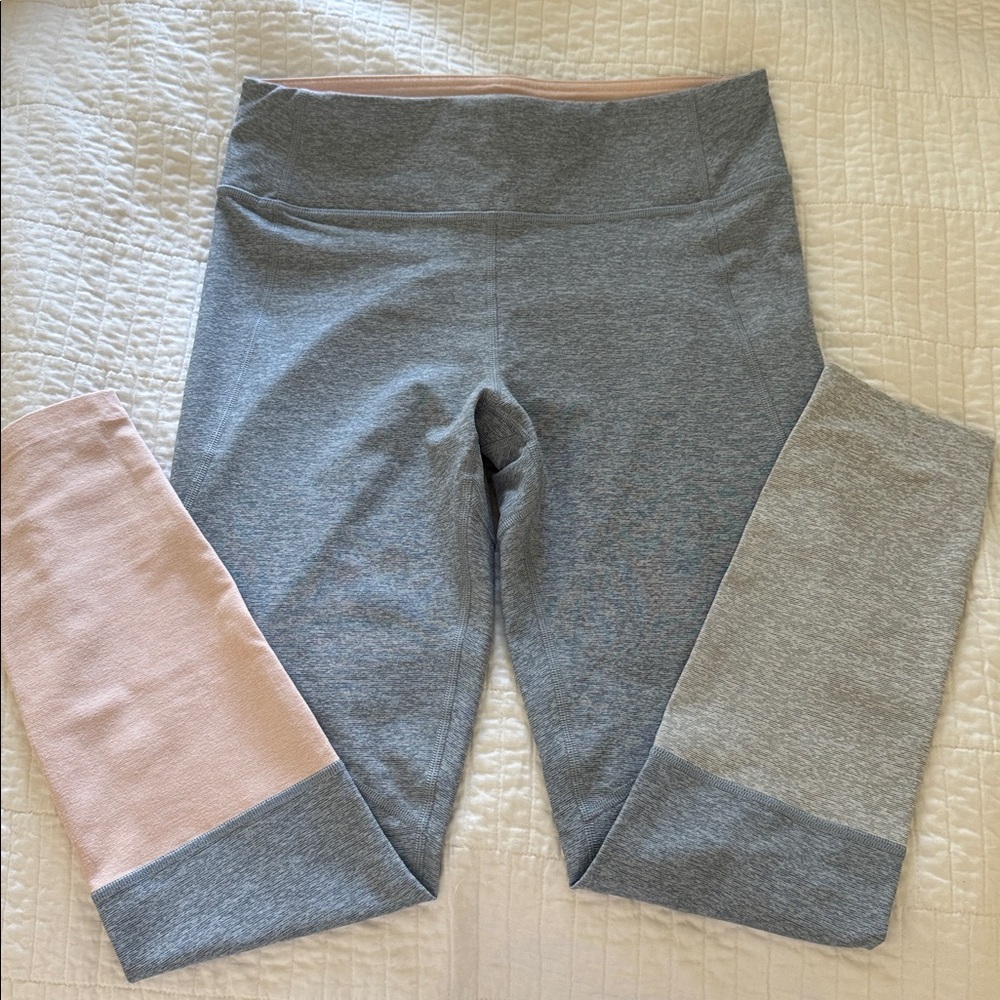 Outdoor Voices Gray/Blue/Pink Tri-Tone Leggings